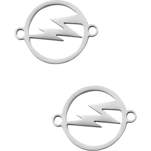 Stainless Steel Connectors The Lightning Jewelry Component Diy Bracelet Findings Accessories 30 Pcs/lot