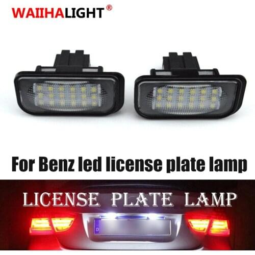 2pcs Canbus Car Led License Plate Light For Mercedes Benz C Class W203 4 Doors Type 2001-2007