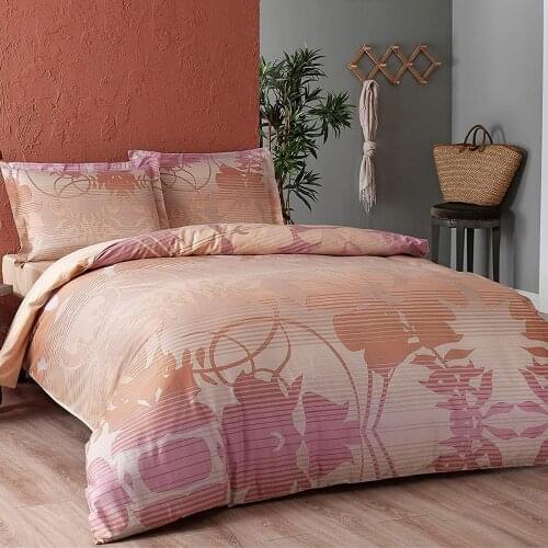 Tac 3254 Satin Marian Double Pink Duvet Cover Set-1 duvet cover 200 x 220 cm 1 bed sheet 230 x 260 cm 2 pillowcases 50 x 70 cm