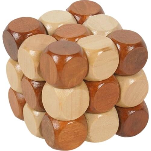 Chinese Traditional Educational Lock Wooden Brain Teaser Puzzle Toy