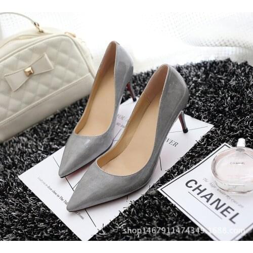Women Pumps Shoes Pointed Toe Flock Fashion Spring Candy color 6CM thin High Heels sexy Office Party Shoes
