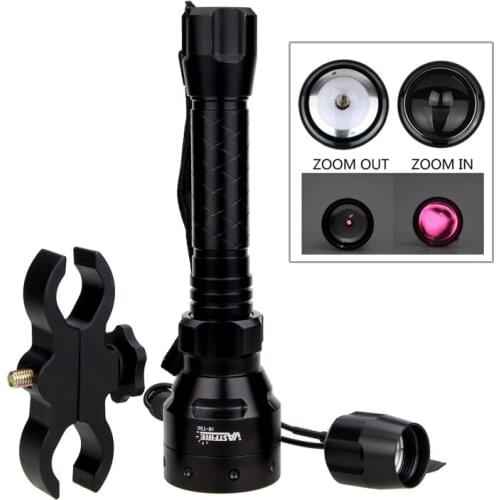 Waterproof 50MM Lens Infrared Hunting Light T50 850nm Night Vision IR Torch Camera and Camcorder with Rifle Mount NO Battery