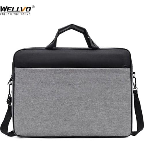Waterproof Men Women Briefcase 15.6 17 inch Laptop Bag A4 Documents Pouch Phone Handbag Office Business Travel Organizer X89C