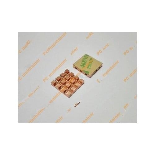 10pcs 13*13*2.0 Ultra-thin Groove Copper Heatsink Thermal Pad for RAM MOS Heat Sink for Laptop GPU CPU VGA Chip Copper Sheet