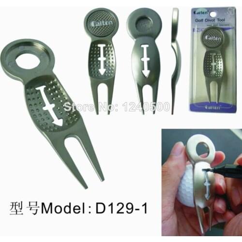 2pcs/lot Golf divot tool w ball liner plus golf marker Golf Accessories Training Aids Drop Ship