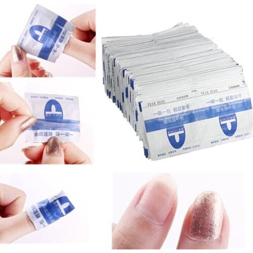 20Pcs Professional Gel Lacquer Nail Gel Polish Foil Easy Remover Cleaner Wraps Acetone Kit