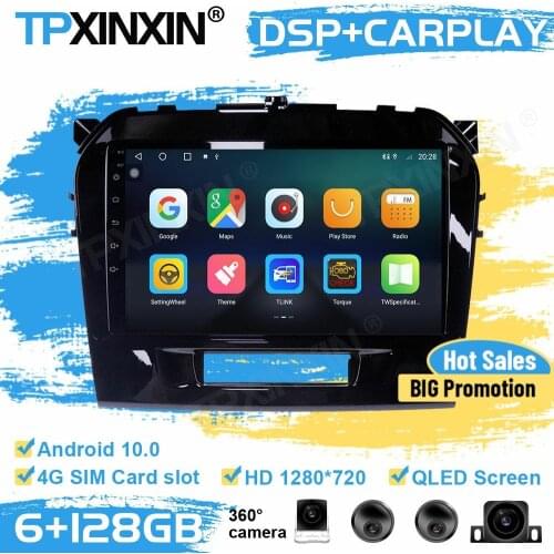 360 Cameras Car Radio 2 Din Stereo Receiver Android For Suzuki Vitara 4 2014 2015 2016 2017 2018 GPS Player Auto Audio Head Unit