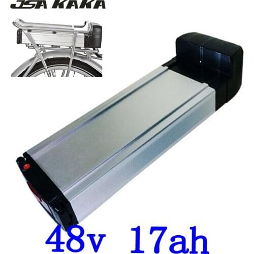 500W 750W 24V 36V 48V 10AH 13AH 15AH 18AH 20AH Rear Rack Lithium E-Bike Battery Pack with Taillight+Double Layer Luggage Rack