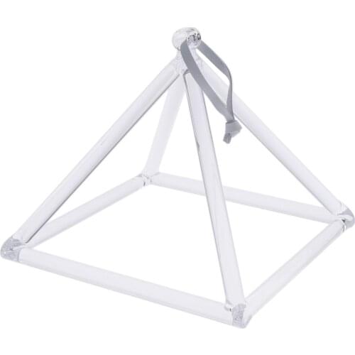 8" F Optically Clear Quartz Crystal Singing Pyramid Crystal Singing Bowl