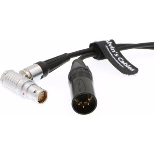 Alvins Cables ARRI ALEXA MINI Power Cable XLR 4 Pin Male to Right Angle 2B 8 Pin Female