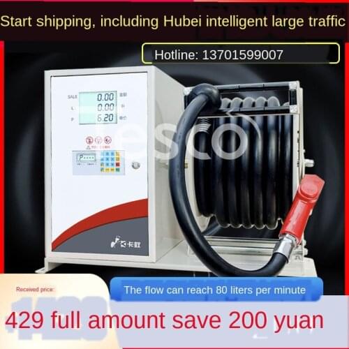 70-Type Kayi Car 12V/220V Diesel Large Flow Silent Diesel Reel Tanker Automatic Pumping Oil Pump