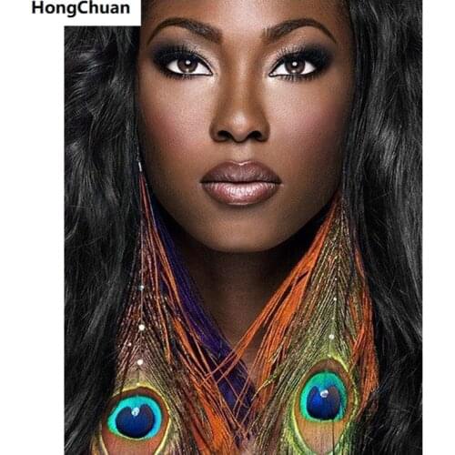 Fast delivery 5D diamond painting peacock feather beauty DIY mural square rhinestonemosaic round embroideryhome decoration gift