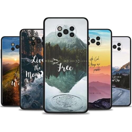 Case For Poco X3 NFC M3 Pro M3 F3 F1 Capa for Mi Note 10 Pro Lite Caso For Xiaomi CC9 Pro A3 A2 Lite Travel Mountain Sea Beach