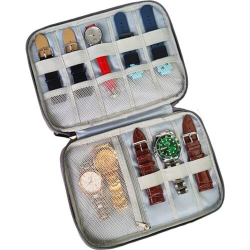 Travel Watch Organizer Watch Box Case Watchband Storage Holder Multifunction Portable Waterproof Wear-resistant Watch Strap Box