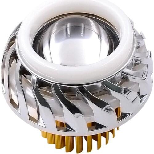 Dual Halo Angel Devil Eye Motorcycle Headlight 12V-85V Moto Projector Lamp Hi/Lo Beam LED Fog Spot Head Light Moto Accessories