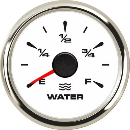8 color Backlight Boat Water Level Gauge Indicator Auto Truck Marine Water Tank Level Gauge Stainless Steel Instrument 52MM9-32V