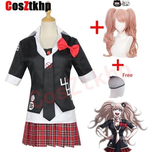 Danganronpa Cosplay Enoshima Junko Emboitement Inushio Kimuchi Symbol Mark Sign Dangan-Ronpa Trigger Happy Havoc Cosplay Costume