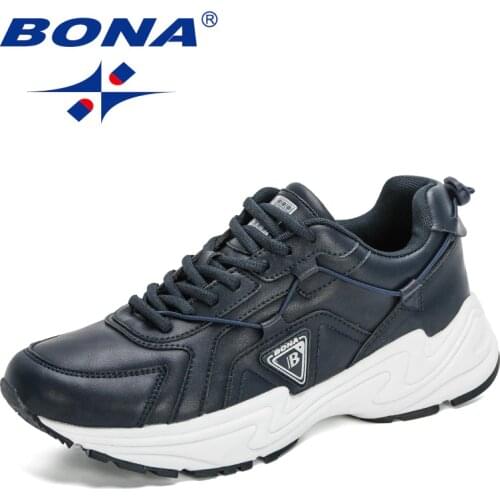 BONA 2021 New Designers Popular Running Shoes Men Comfortable Breathable Sneakers Outdoor Non-slip Man Sports Shoes Walking Shoe