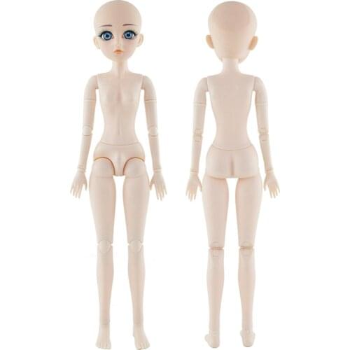 New 42cm BJD Dolls Toys 3D Blue Eyes DIY Naked Nude Bald Head Doll 26 Movable Jointed Body Female Bjd Dolls Toy For Girls Gift
