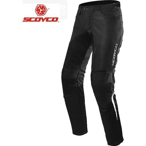 Summer meash SCOYCO motorcycle pants equipment moto motocross bead canvas trousers with CE knee hip pad