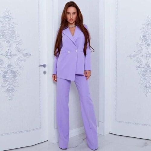 Fashion Beading Tassel Womens Evening Tuxedos Two Pieces Long Sleeve Ladies Formal Pants Suit Custom Made Jacket Pants