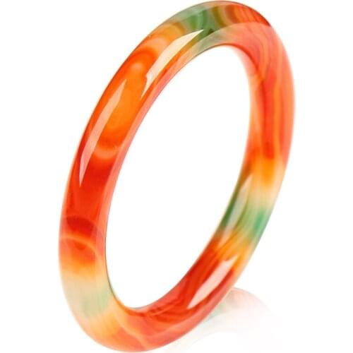 Natural Color Jade Bangle Womens Bracelet Charm Jewellery Fashion Accessories Hand-Carved Gifts for Women Men