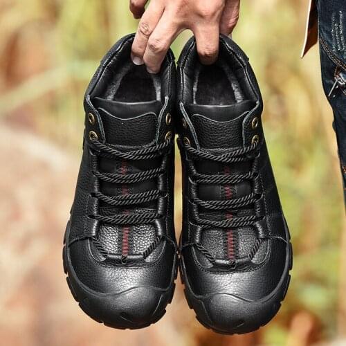 New Winter Plush Waterproof Snow Boots Shoes Warm Winter Mens Sneakers Footwear Fashion Outdoor Ankle Boots Mens Boots