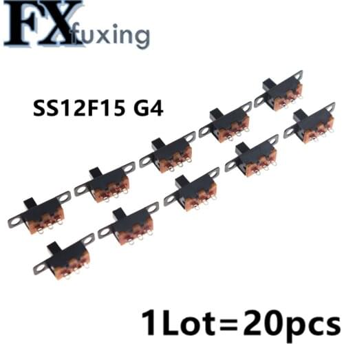 10Pcs SS12F15 SS12F15VG4 Toggle Switch 3PIN 1P2T Slide Switch Handle high 4mm SS-12F15 DIP3 Hot