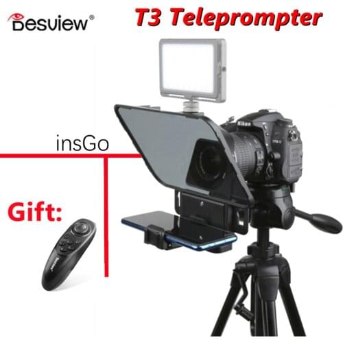 Bestview T3 Teleprompter with Remote Control for Canon Nikon Sony Camera Photo Studio DSLR Supports Wide Angle Lens Live Video