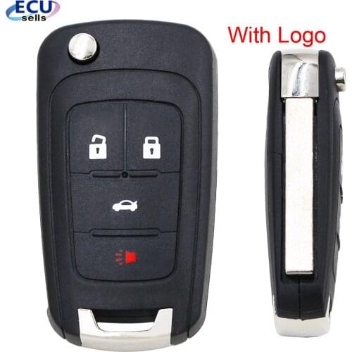 Flip Folding Remote Key Case Fob Replacement 4 Buttons Key Shell for Chevrolet Cruze / Camaro / Volt / Spark / Equinox
