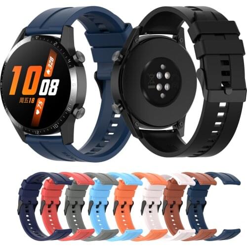 New Replaceable Watchbands For HUAWEI WATCH GT 2 42 46mm/GT Active 46mm/HONOR Magic ES Silicone Straps Band GT2 Bracelet Correa