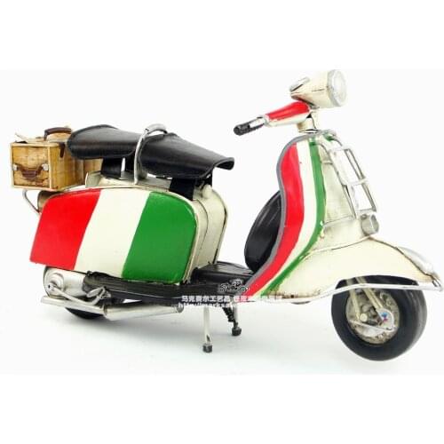 Retro Italy Style Handmade Metal Motorcycle Model Manual Home Decoration Art and Crafts For Coffee Shop Birthday &Christmas'Gift