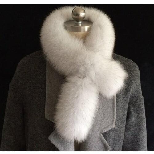 Lady blinger new real fox fur small muffler super soft south korea style fox fur scarf fur ring multicolor scarf women fur scarf