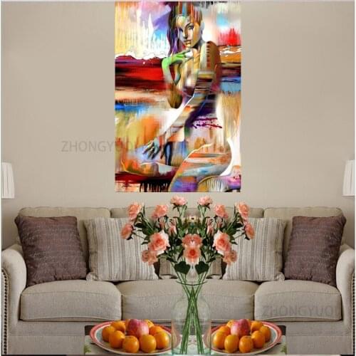 Nordic Canvas Painting Fashion Sex Lady Picture Wall Art Home Decor Poster Girl Bedroom Abstract Art Oil Painting Anime Poster