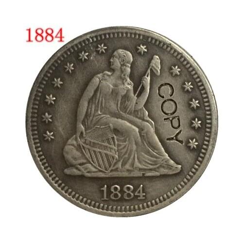 USA 1884 LIBERTY SEATED QUARTER DOLLARS COPY COINS
