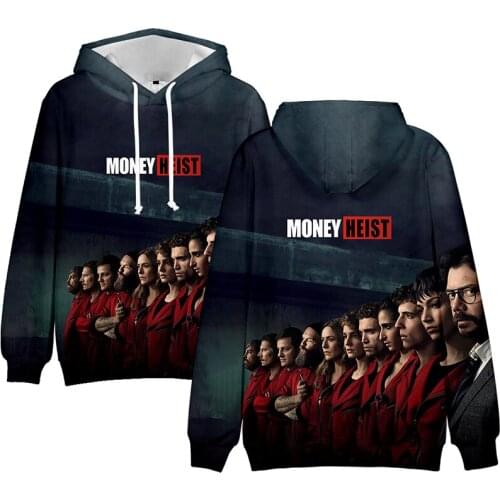 La Casa De Papel Season 3 Hoodies Men Women Fashion Hoodie Autumn Loose Popular Sweatshirt Harajuku Streetwear Money Heist Hoody