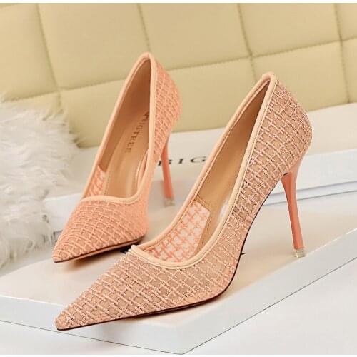 Colors Concise Womens Office Shoes 2021 New Show Women Pumps Solid Pointed Toe Shallow Fashion High Heels Shoes