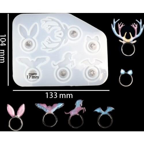 1PC Ring combination Craft DIY Transparent UV Resin epoxy Silicone Combination Molds for DIY Making Finding Accessories Jewelry
