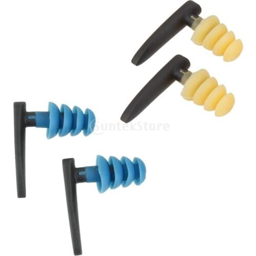 2 Pairs Unisex Adult Children Waterproof Soft Flexible Swimming Ear Plug Water Protection Earplugs w/ Case Sea Summer Gear Tool