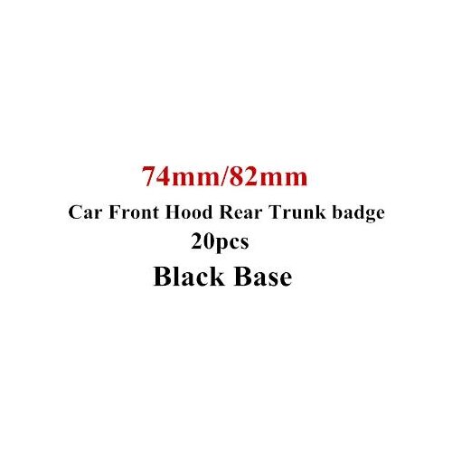 20pcs Black Base Blue/White 82MM Front Hood Rear Trunk with Lable For E46 E30 E39 E34 E60 E90 E36 F10 F20 E38
