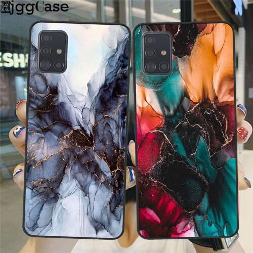 Marble Stone Texture black Cover For Samsung A10 A20 A30 A40 A50 A51 A70 A71 A750 S8 S9 S10 Plus S10E S20 Plus Ultra TPU Case