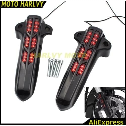 BLACK ABS plastic Lower Leg Covers With LEDs For Harley Davidson Touring 2014-2017