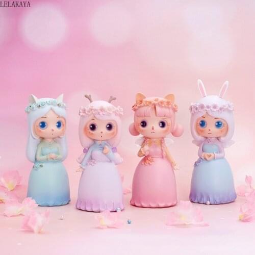 Flower Fairy Girl Resin Model Figure Toys Happy Birthday Children Cake Topper Decoration for Party Supplies Baking Sweet Gift