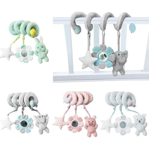 Baby Bed Hanging Toy Hanging Spiral Rattle Cart Pendant Interactive Early Education Tool Newborn Stroller