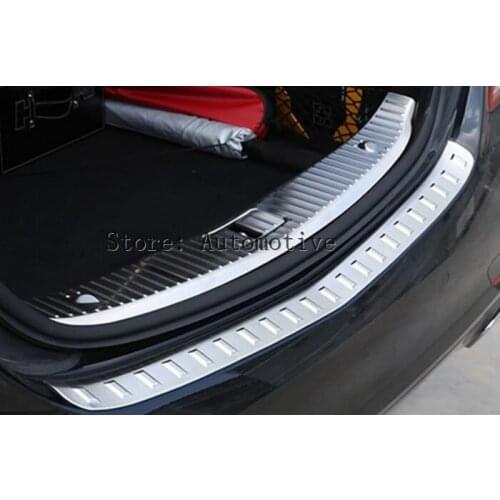 For Mercedes Benz S Class W222 S320 S400 2014-2017 Stainless Rear Bumper Inner/outside Sill Plate Threshold Protector Cover