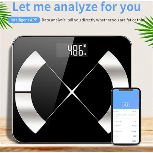 Bluetooth Body Fat Scale Electronic Digital Smart Weight Scale Floor Bathroom Scale Balance Body Weighing Scale BMI index