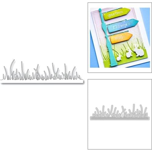 Hot 2020 New Lawn Grass Farm Decor Border Metal Cutting Dies Foil Stencil For Scrapbooking Paper and Card Making Craft No Stamps