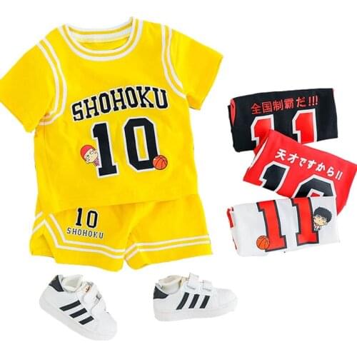 Baby Boys Clothing Sets Summer Short Sleeve T-Shirt Sports Cartoon Basketball Set Girls Clothes Suit for Kids Children Clothes