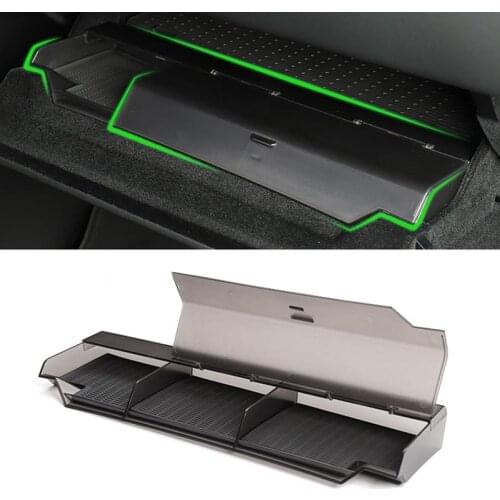 Center Console Storage Box Armrest Box Organizer Double Storey Non-Slip Glove Box for Tesla Model X 2017 2018 2019 2020