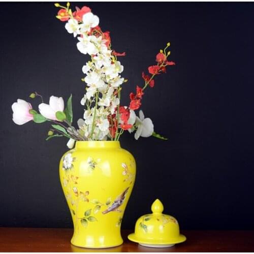Ceramic Jar Vase Living Room Flower Arrangement Large Storage Jar Wine Home Decoration Decoration Chinese Countertop Vase